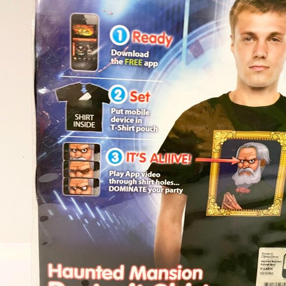 Morph Costume Digital Dudz Haunted Mansion Portrait Shirt Size XL Adult - Picture 7 of 11